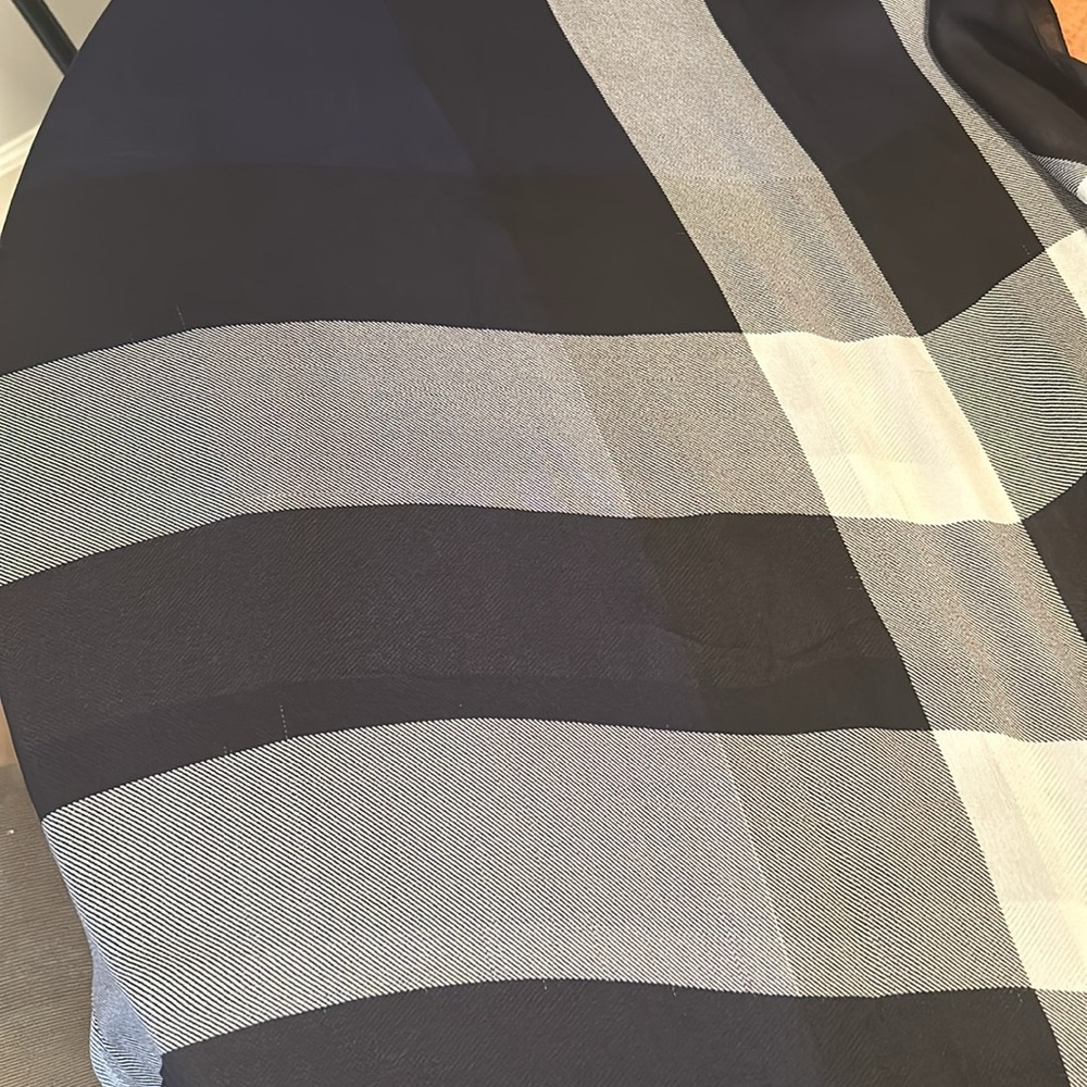 Navy Burberry Scarf . Completely Authentic - image 3
